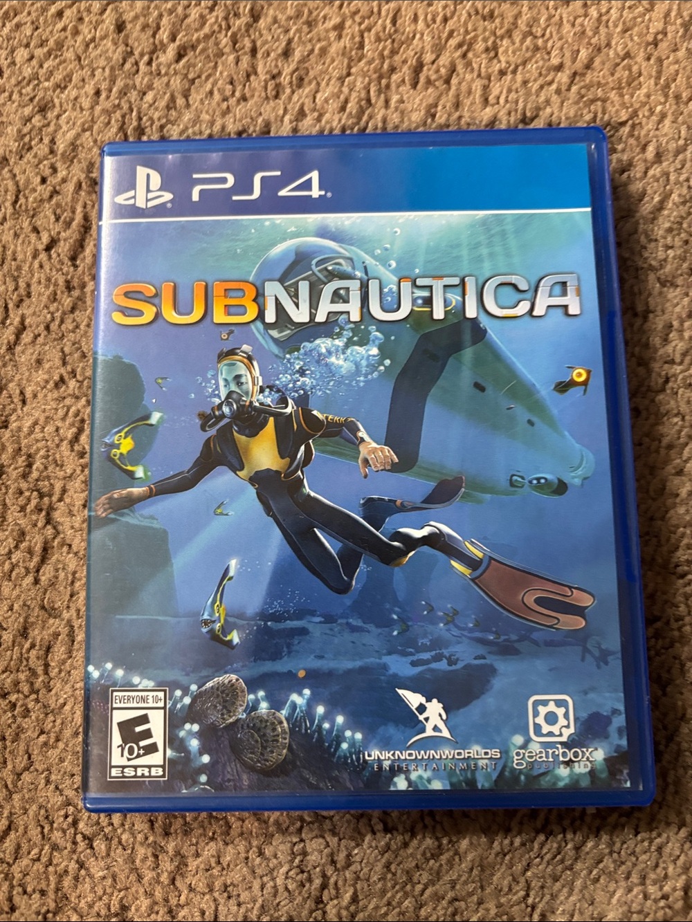 #242 PS4 Subnautica Game Case - Blue Underwater Cover